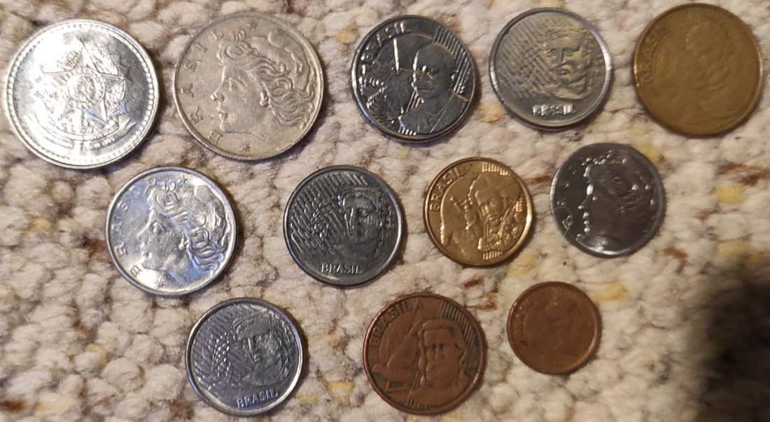  Set 35 Brasilien Münzlot mit 12 verschiedenen Münzen   