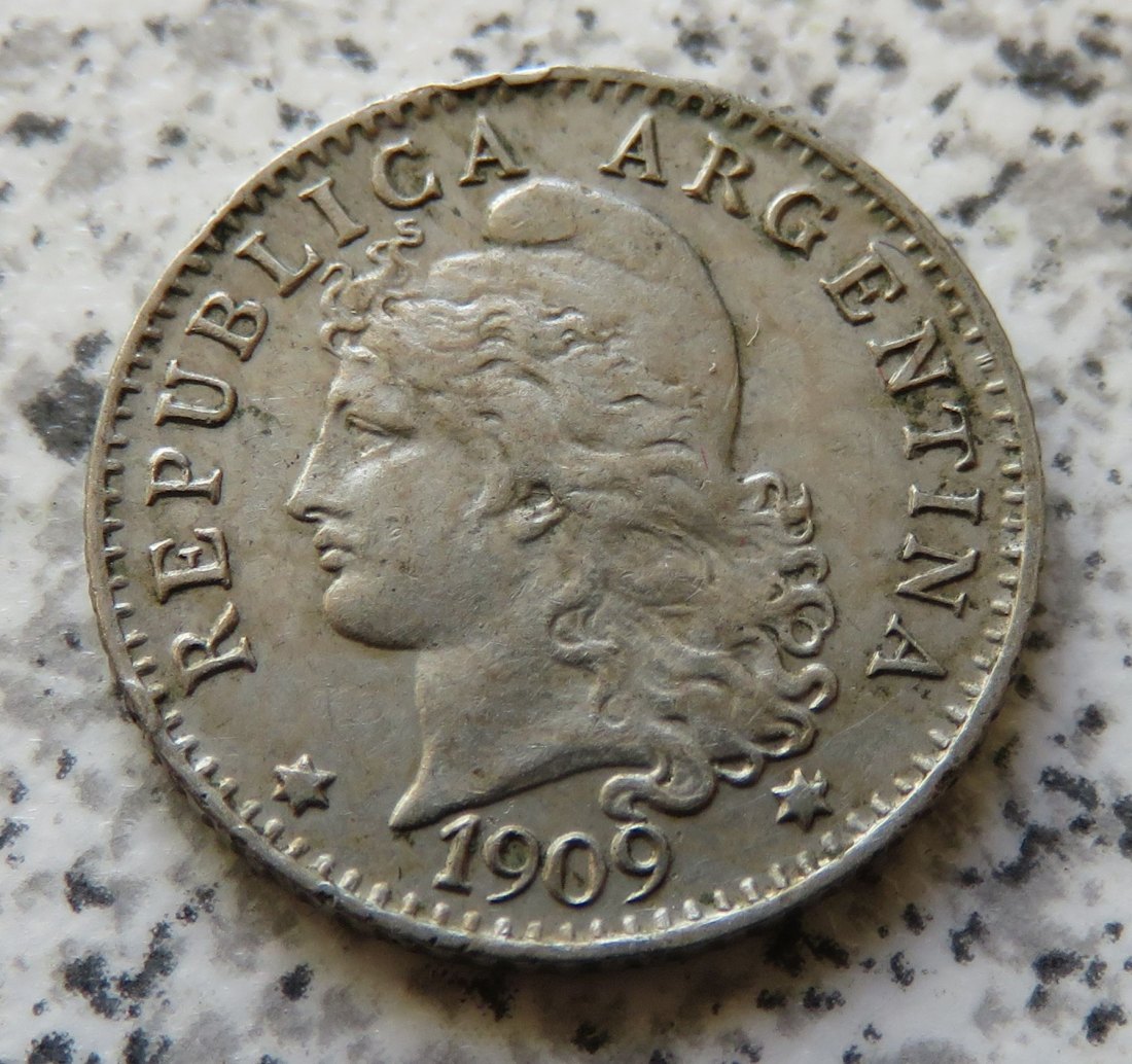 Argentinien 5 Centavos 1909   