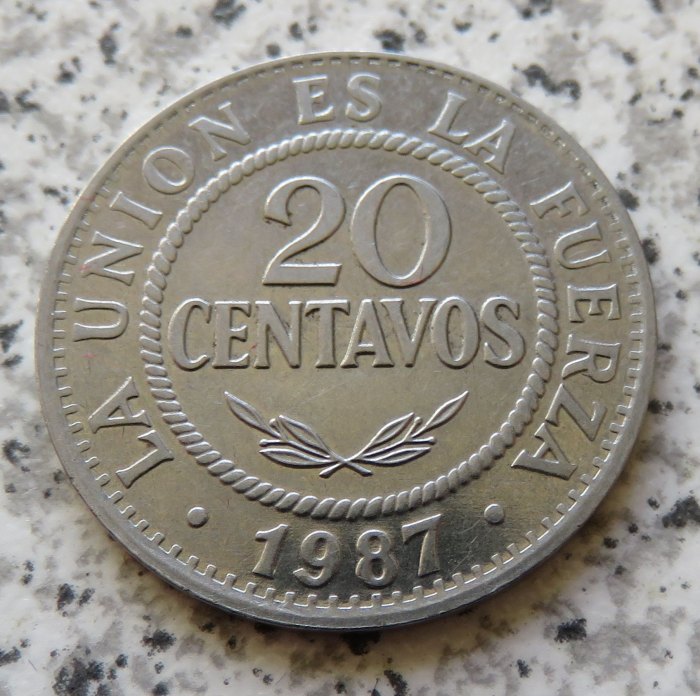  Bolivien 20 Centavos 1987   