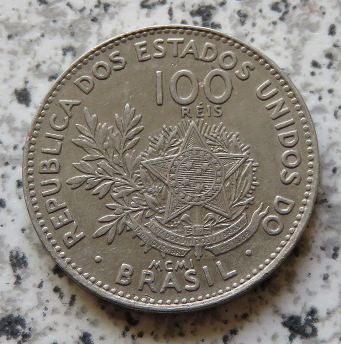  Brasilien 100 Reis 1901   