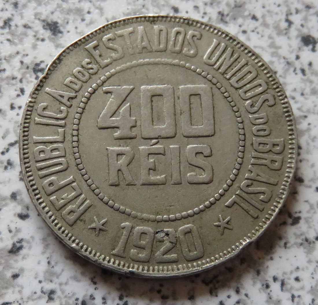  Brasilien 400 Reis 1920   