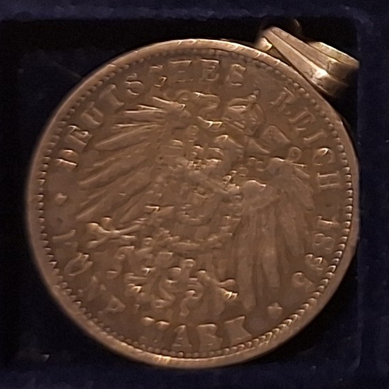  Deutsches Kaiserreich. 5 Mark. 1895 Silber gehänkelt   