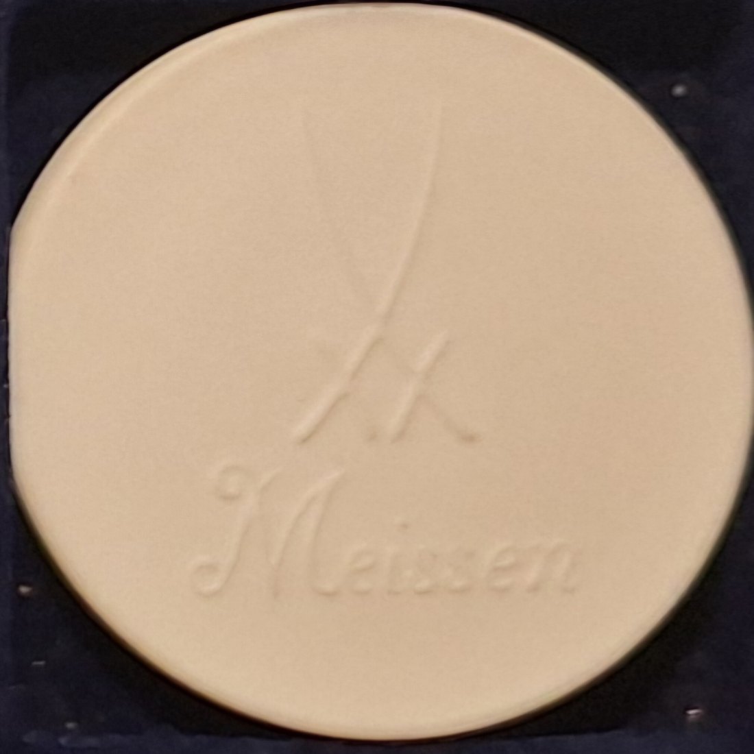  Porzellan-Medaille weiss Meissen: Berühmte Deutsche - Ferdinand Graf von Zeppelin   