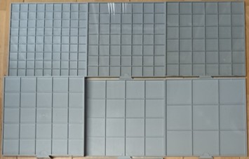  BEBA Maxi; 9 Schubladen mit Abdeckscheiben, gebraucht, ohne Kasten   