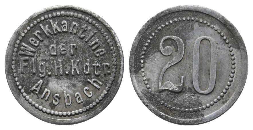  Bayern, Ansbach, Werkkantine der Flg. H. Kdtr.; ZW 20; Menzel -   