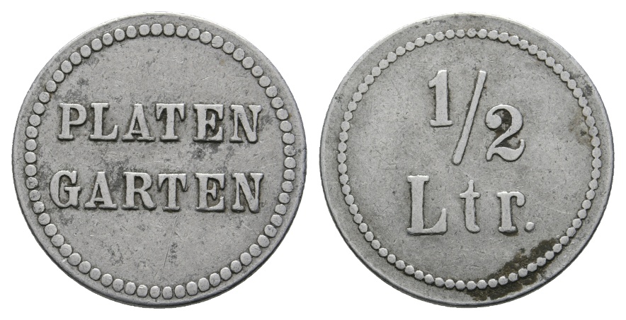  Bayern, Ansbach, Platen Garten,  1/2 Ltr.; Menzel -   