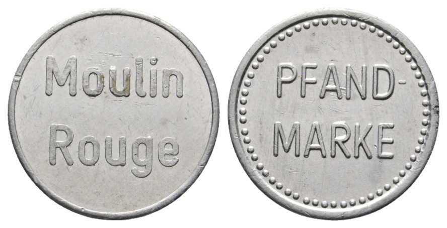  Bayern, Ansbach?, Moulin Rouge, Pfandmarke; Menzel -   