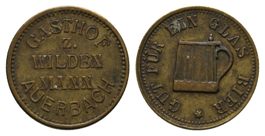  Bayern, Auerbach, Gasthof z.Wilden Mann, Gut für ein Glas Bier; Menzel -   