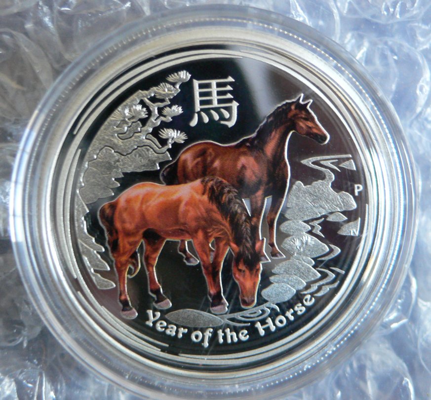  - kirofa - Australia - 2012 - LUNAR II HORSE- 1/2 Oz Silver 999. PROOF   