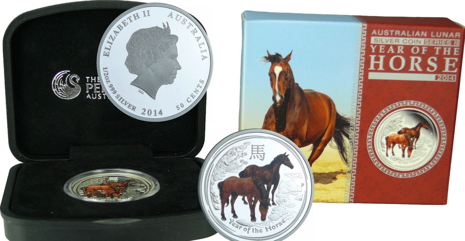  - kirofa - Australia - 2012 - LUNAR II HORSE- 1/2 Oz Silver 999. PROOF   