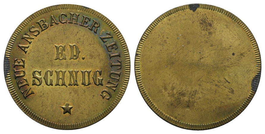  Bayern, Ansbach, Neue Ansbacher Zeitung ED.Schnug; Menzel -   