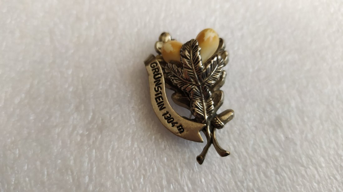  Germany Vintage Hunting Badge GRUNSTEIN 1304m.   