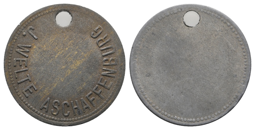  Bayern, Aschaffenburg J. Welte; Menzel -, gelocht   