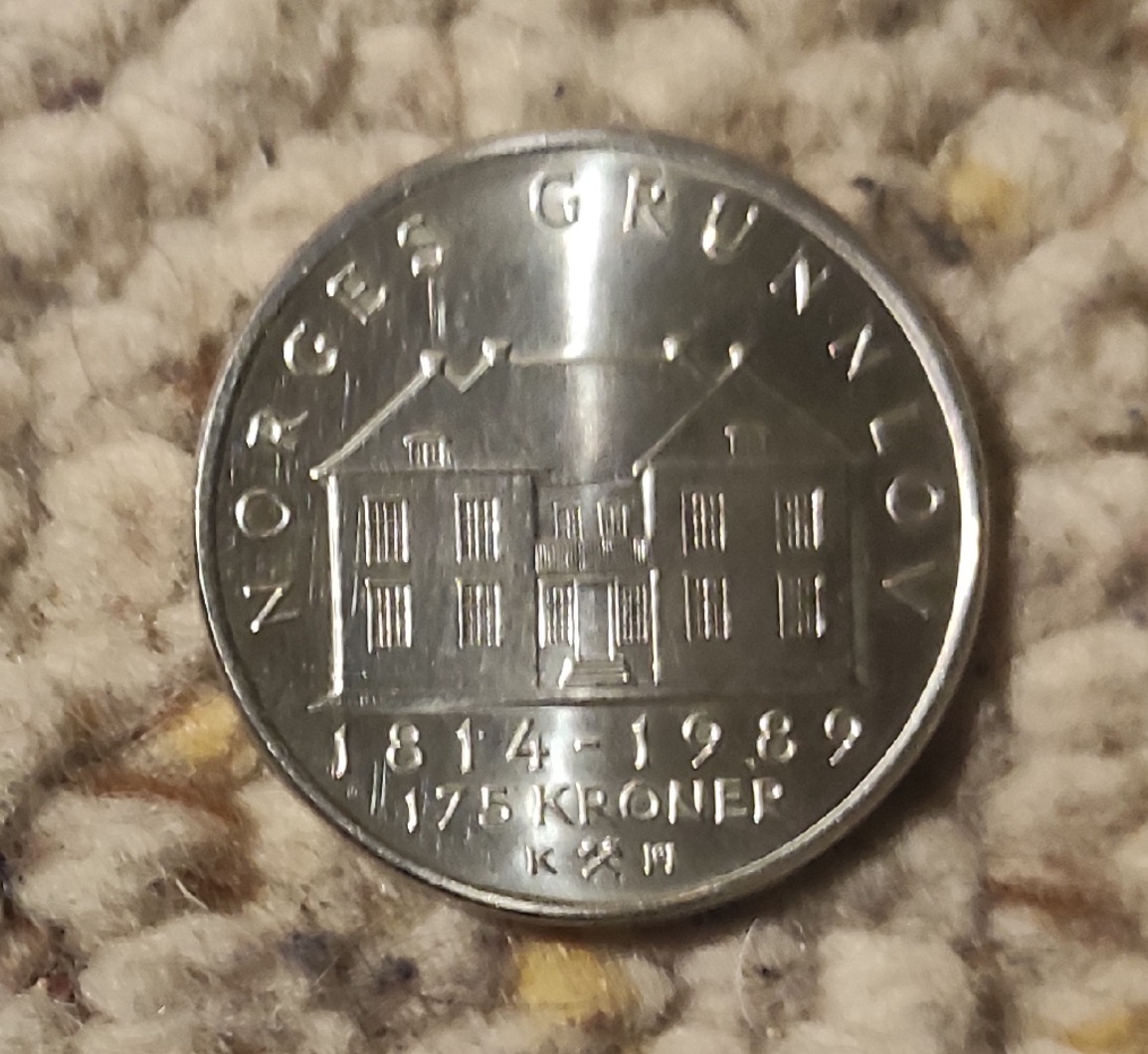  Norwegen 175 Kronen 1989 SILBER   