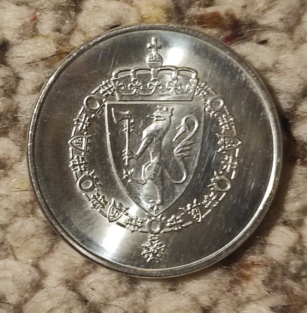  Norwegen 175 Kronen 1989 SILBER   