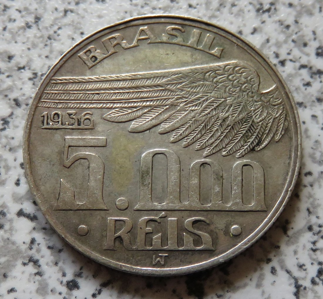  Brasilien 5000 Reis 1936   