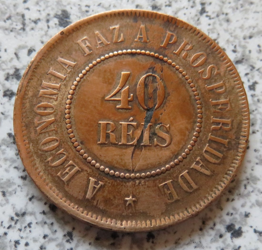  Brasilien 40 Reis 1889   