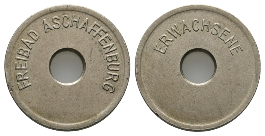  Bayern, Aschaffenburg, Freibad, Erwachsene; Menzel 770   