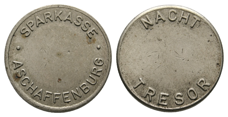  Bayern, Aschaffenburg Sparkasse, Nacht Tresor; Menzel -   