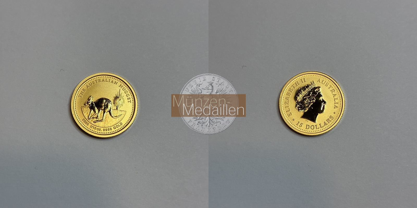 Australien 15 Dollar MM-Frankfurt Feingold: 3,11g Kangaroo 2005 