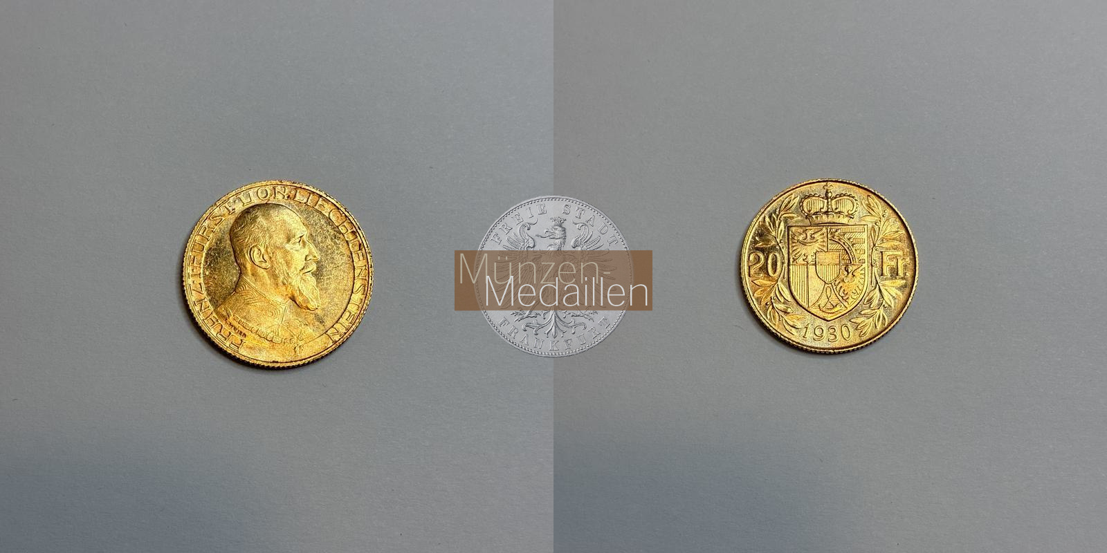 Liechtenstein MM-Frankfurt Feingewicht: 5,81g Gold 20 Franken 1930 