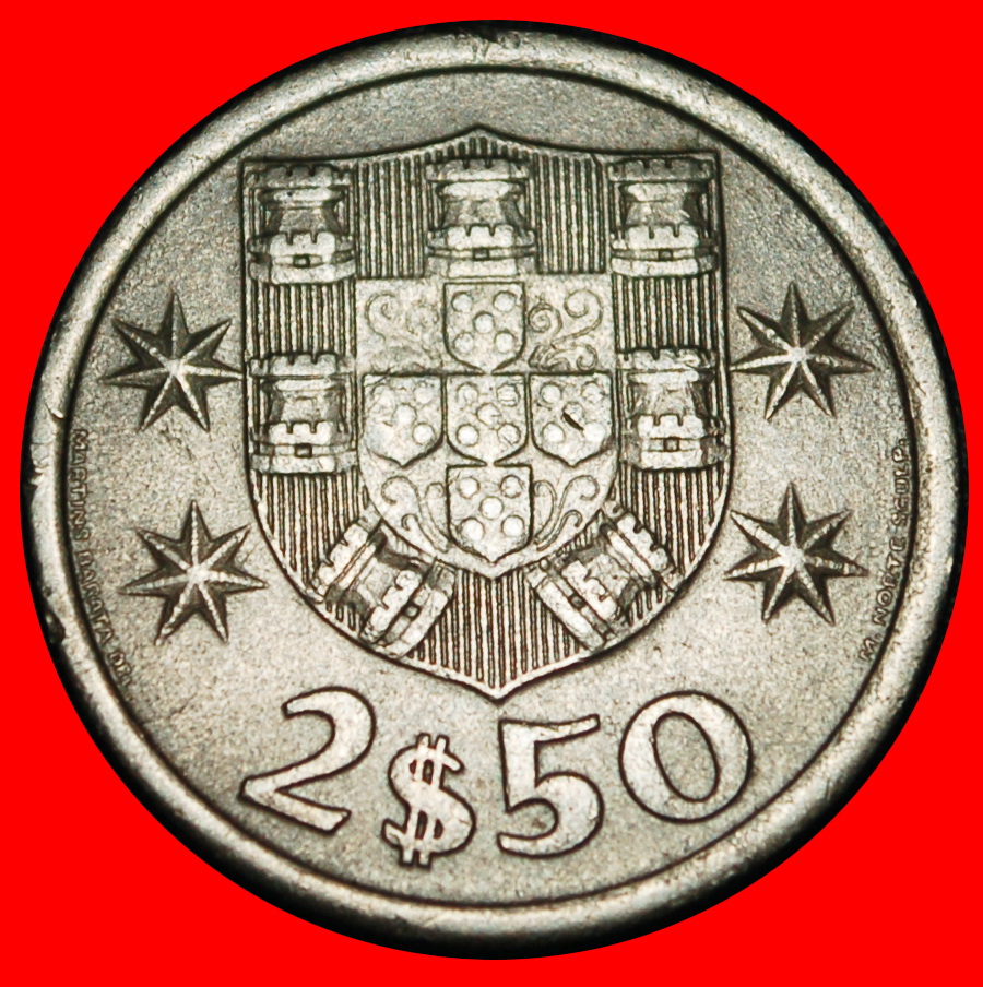  Ⰿ 25 SILVER BEZANTS (1963-1986): PORTUGAL ★ 2.50 ESCUDOS 1965 SHIP!★LOW START ★ NO RESERVE!   