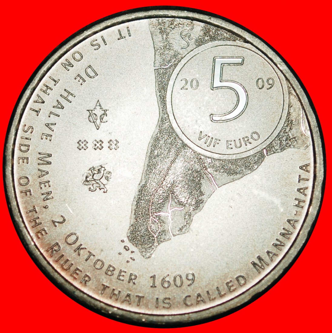 Ⰿ USA NEW YORK 1609: NETHERLANDS★ 5 EUROS 2009 SHIP UNC! BEATRIX (1980-2013)★LOW START ★ NO RESERVE!   