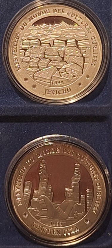  Tschad, 2x1000 Francs, 1999, vergessene Kulturen, je 15g 999er Silber unter Kurs   