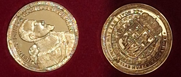  Medaille Sigismund III 1587-1632 König von Polen und Littauen - 80 Dukaten Replik 1621   