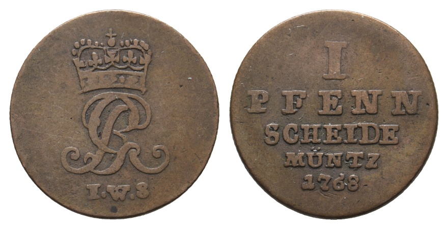  Altdeutschland; Kleinmünze 1768   