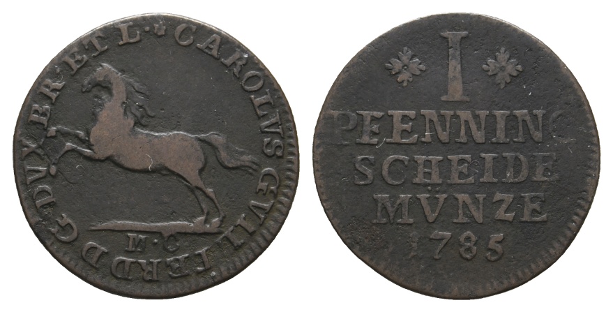  Altdeutschland; Kleinmünze 1785   