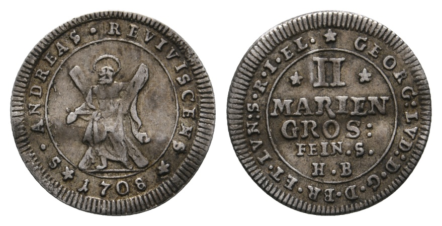  Altdeutschland; Kleinmünze 1708   