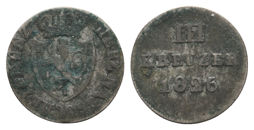  Altdeutschland; Kleinmünze 1826   