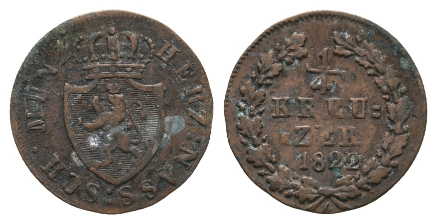  Altdeutschland; Kleinmünze 1822   