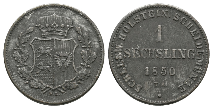  Altdeutschland; Kleinmünze 1850   