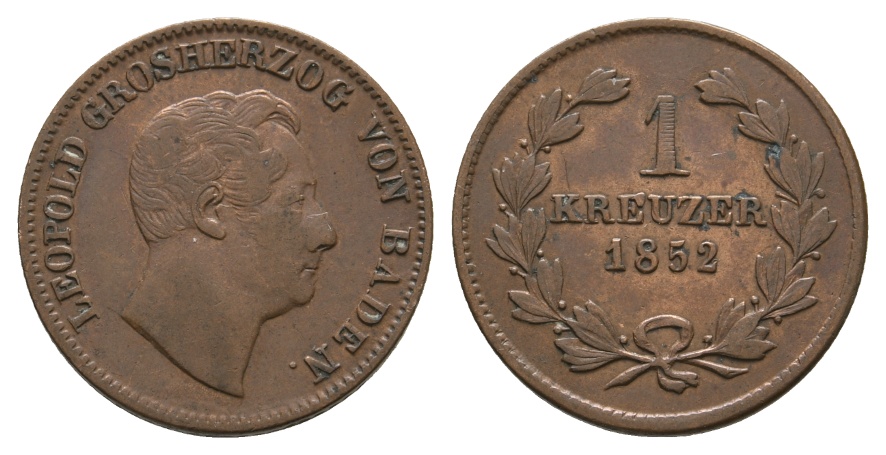  Altdeutschland; Kleinmünze 1852   