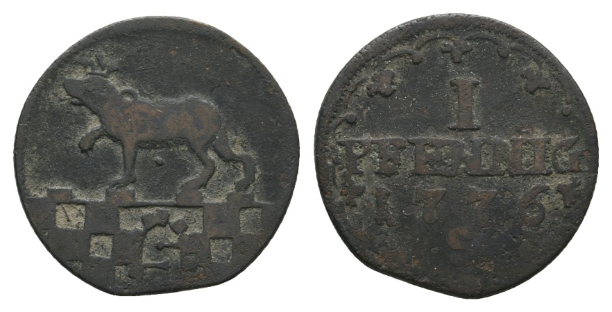  Altdeutschland; Kleinmünze 1776   