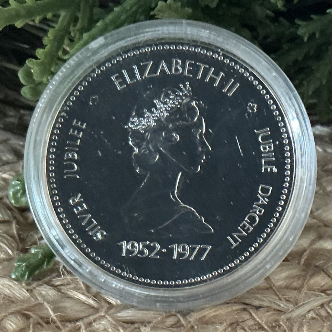  Kanada: 1 Dollar Thronbesteigung 1977 500/1000 Fein 11,65 Gramm   