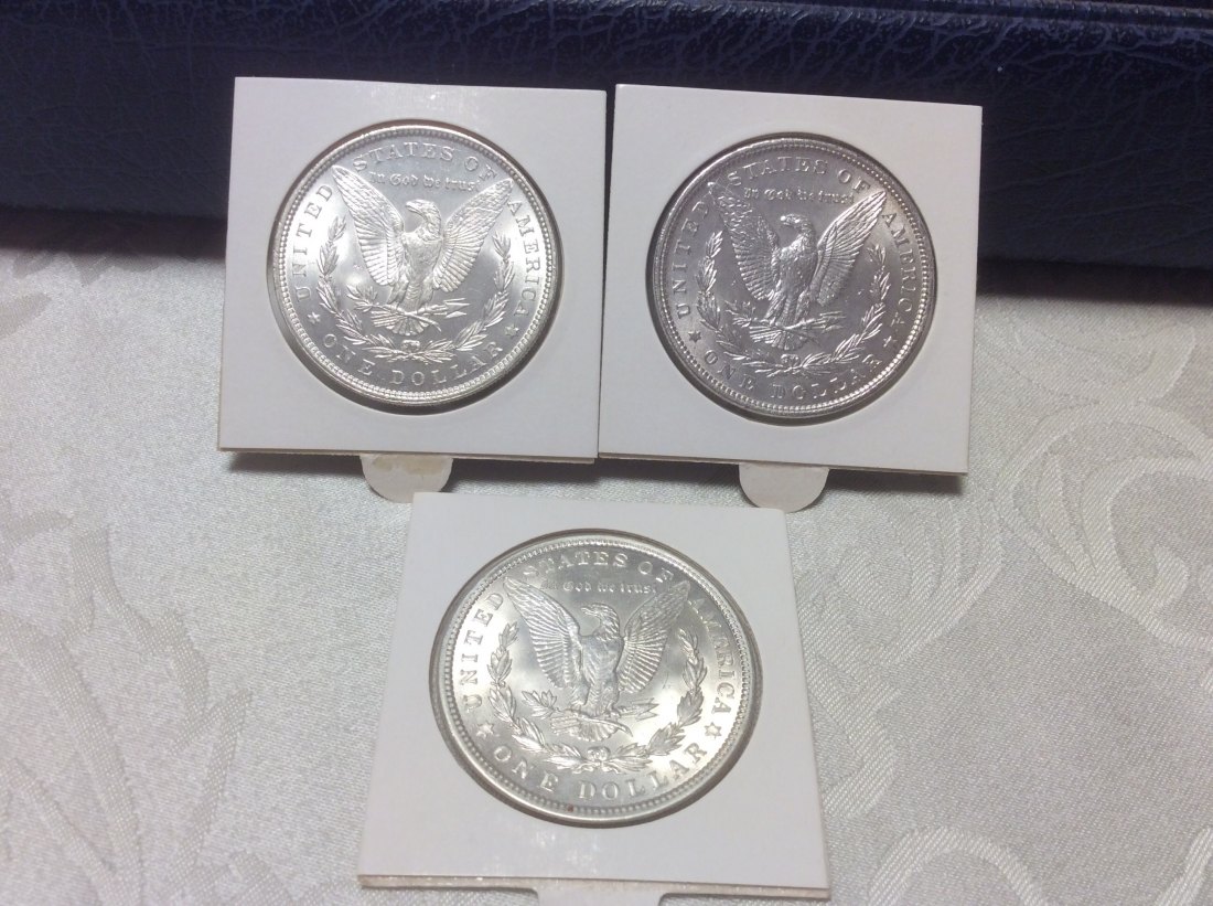  USA Lot Morgan Dollar 1896, 1897, 1921 in sehr guter Erhaltung   