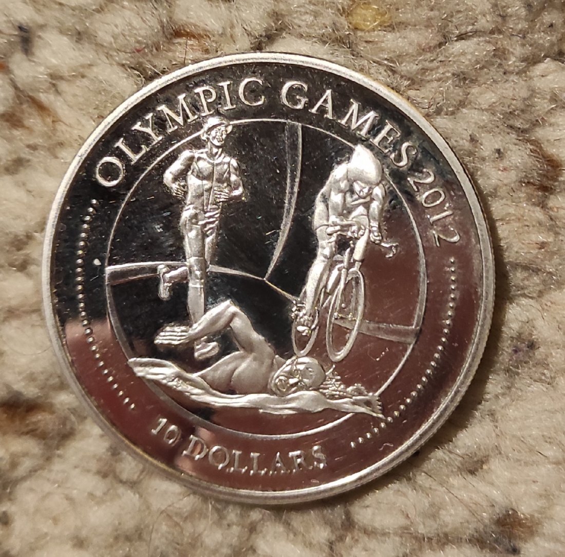  Fidschi 10 Dollars 2010 SILBER Olympische Spiele 2012   