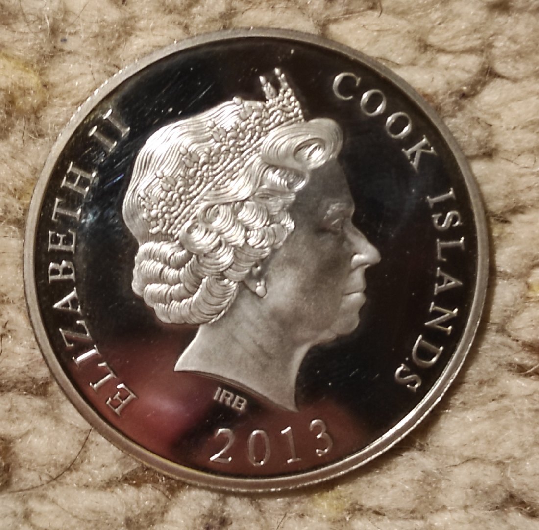  Cook Island 10 Dollars 2013 SILBER WM Brasilien 2014   