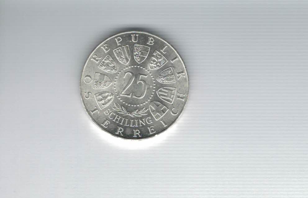  25 Schilling 1960 Kärntner Volksabstimmung 1920 Ag 10,4g fein Österreich Spittalgold9800 (04588/6)   