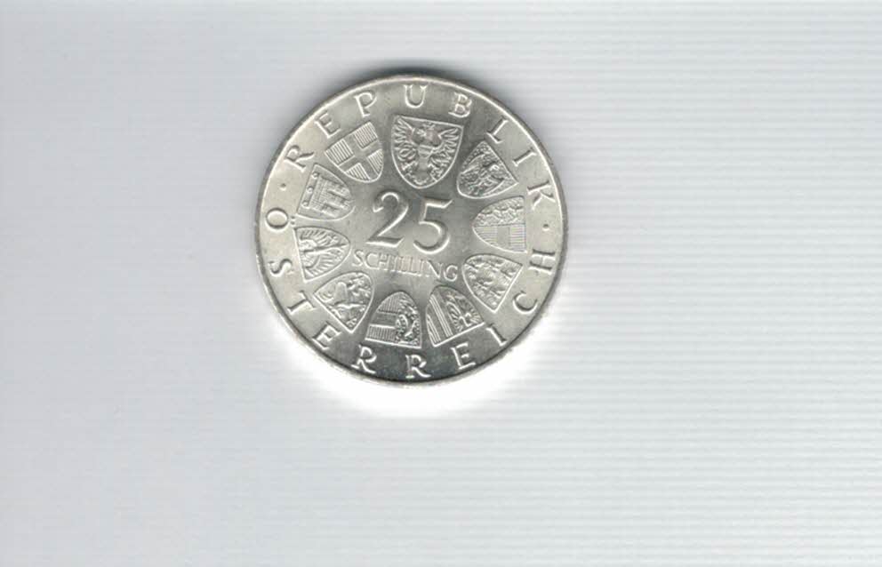  25 Schilling 1969 Peter Rosegger silber 10,4g fein Österreich 2. Rep Spittalgold9800 (4588/15)   