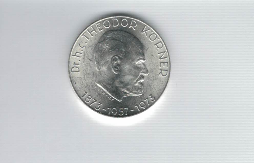  50 Schilling 1973 Theodor Körner 2. Republik Ag 18g fein Österreich Spittalgold9800 (4584/15)   