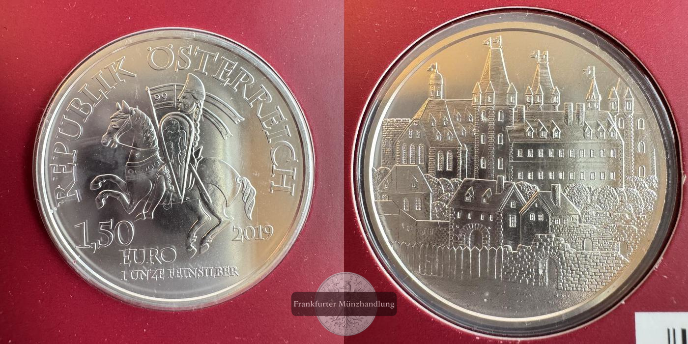  Österreich 1 1/2 Euro (Vienna Mint - Wiener Neustadt) 2019 FM-Frankfurt Feinsilber: 31,1g   