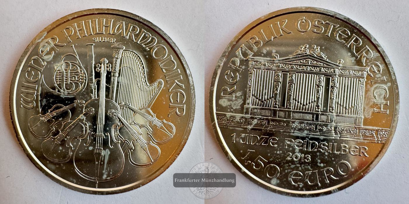  Österreich 1,50 Euro Wiener Philharmoniker 2013 FM-Frankfurt KM#3159 Feinsilber: 31,1g   