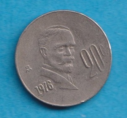  Mexiko 20 Centavos 1976   