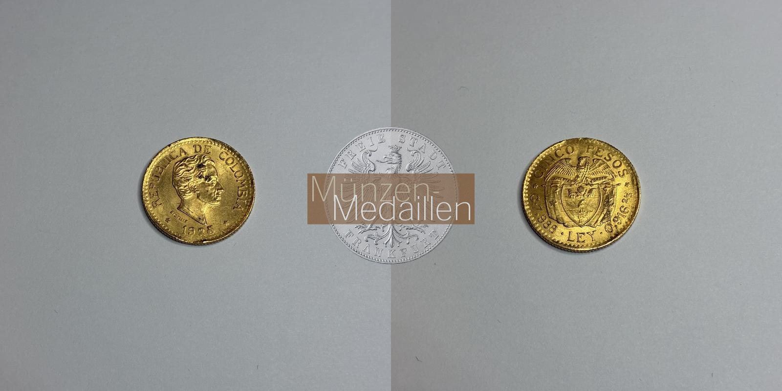 Kolumbien Feingold: 7,32g 5 Pesos 1925 