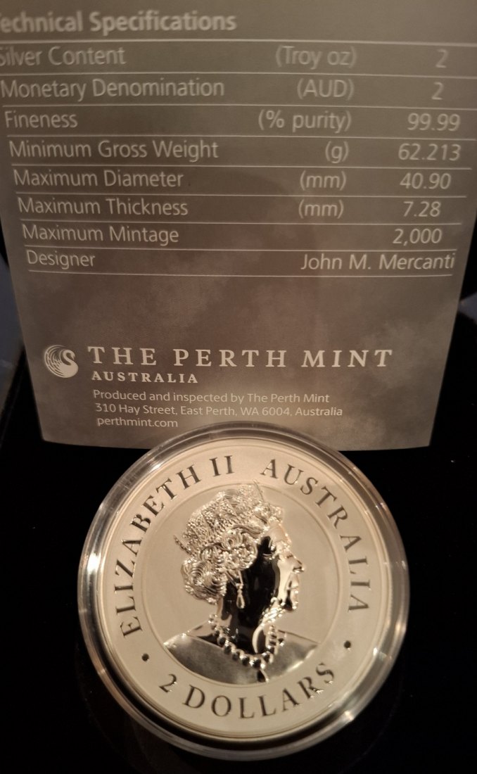  Australien 2 AUD 2 oz Silber 2022 Wedge tailed Eagle highrelief enhanced reverse proof   