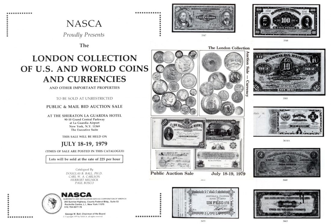  NASCA (New York) Auction Sale 21 (1979) The London Collection of U.S. and World Coins and Currencies   